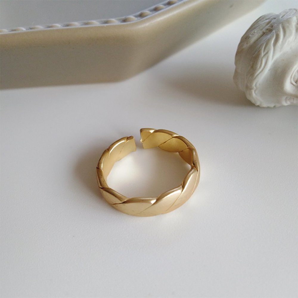 💕Last One Elegant Braid Twisted Golden Rings - Picture 5 of 9